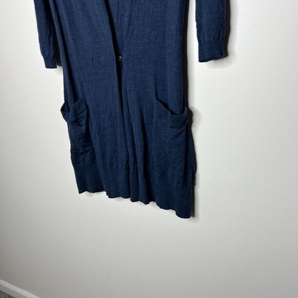 Akris Punto Wool Cardigan Sweater Womens Size 10 Pockets Snap Closure *Holes* - Picture 12 of 16